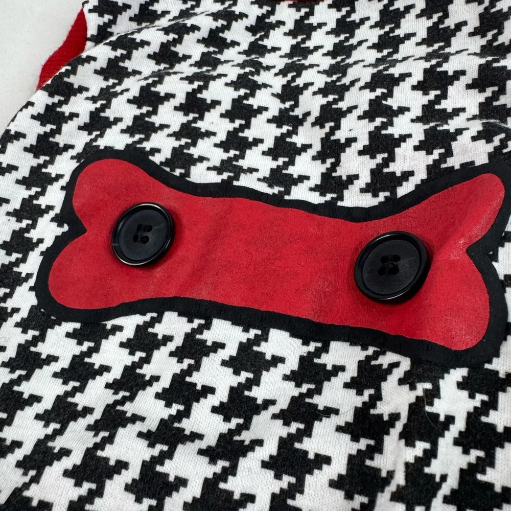Stylish Red and Black Dog Sweater